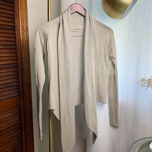 All Saints Gray Asymmetric Cardigan